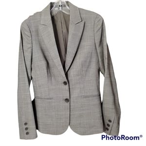 Theory Nichelle 2 button blazer in grey Spring Cheque print